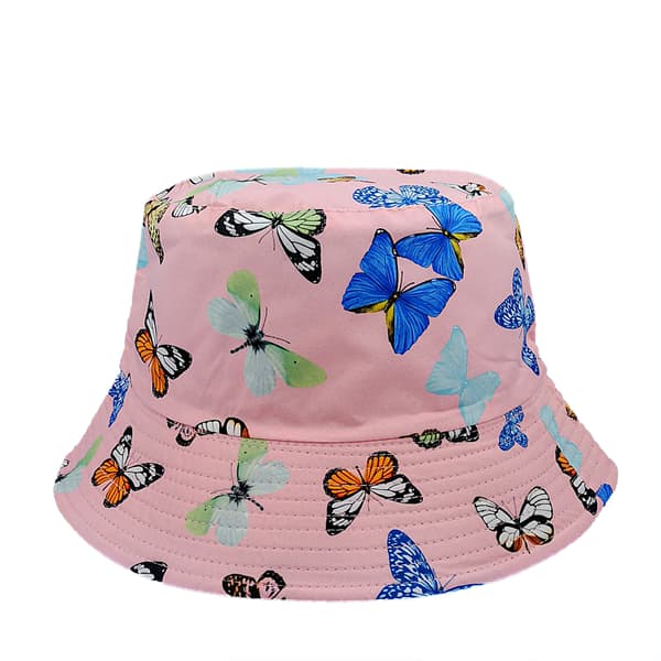 Dame Spand Spand Butterfly Print Hatte 2-pak (Sort, Pink)