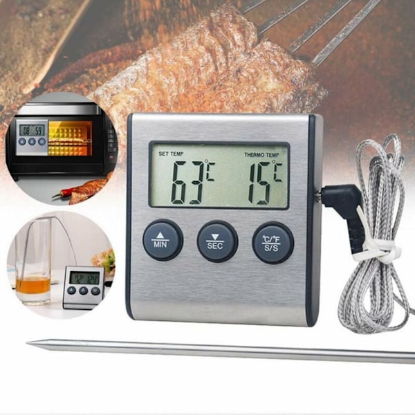 Kötttermometer för matlagning Mattermometer med sond för grill