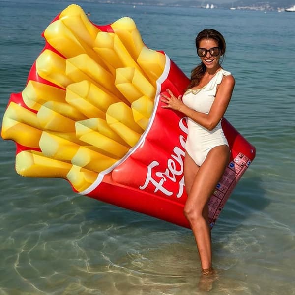 Oppustelig madras Cornet af pommes frites