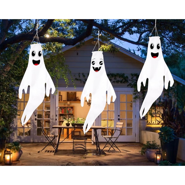 120*60cm Halloween Ghost Windsocks Hængende Dekorationer - Flag Win