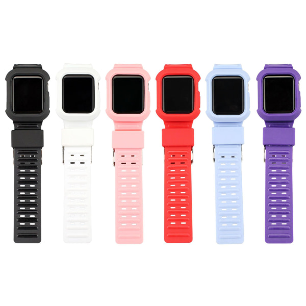 Band kompatibla med Apple Watch 42mm 44mm 45mm, Soft Silicone R