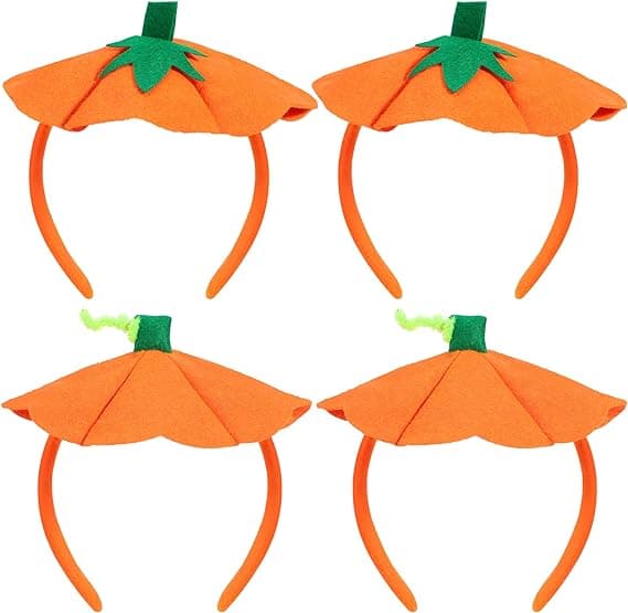 4 stk Halloween Gresskar Hodebånd Halloween Kostyme Elastisk Hodebånd