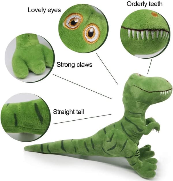 Täytetty dinosauruspehmolelu 40cm vihreä T-Rex-pehmolelu