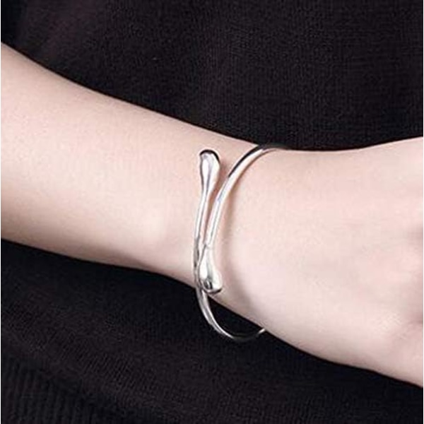 Sølvbelagt armbånd skinnende armbånd armbånd (sølv)