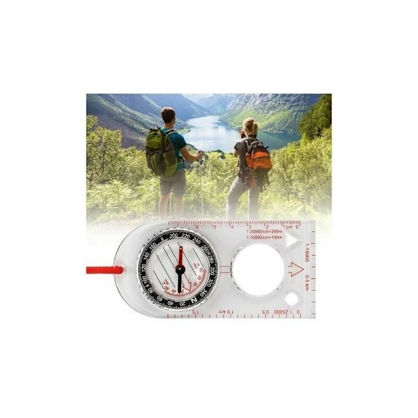 Vandringskompass, militär överlevnadsutrustning, perfekt för kartorientering, vandring, camping, utomhussporter. Packa den i ryggsäcken för äventyr.