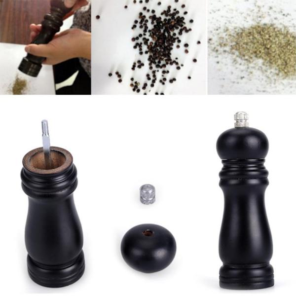 Mustapippurimylly Musta 15,3 cm Korkea Suuri Pippurimylly Mylly Puu Refi