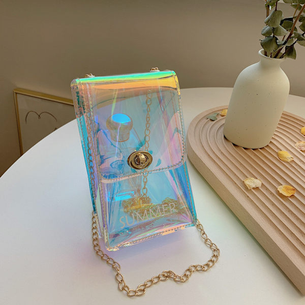 Mini Hologrammi Läpinäkyvä Olkalaukku Käsilaukku Naisille