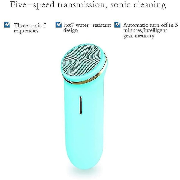Sonic Vibrating Ansiktsrengöringsborste, Micro Current Ansiktsmassage