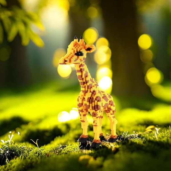 1 st gul mikro giraff djurbyggstenar mini byggstenar