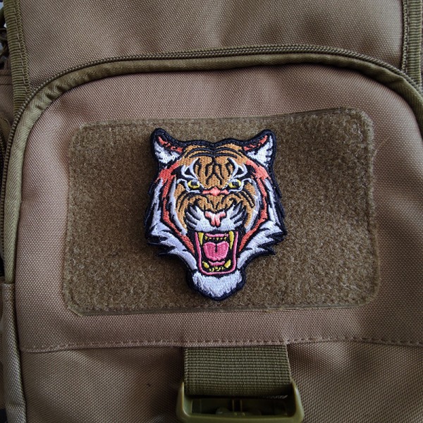 The Terrible of Bengal Striped Tiger Broderad Patch Iron on Se