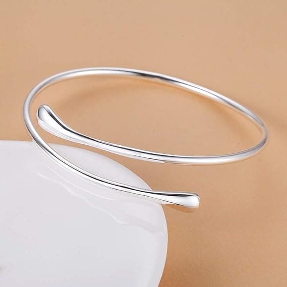 Silverpläterat armband glänsande armband (Silver)