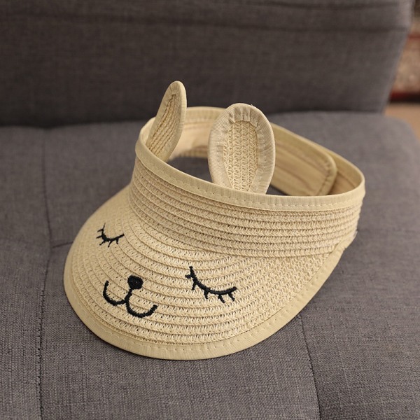 Baby Roll-up Straw Visor Hat Solhatt, Barn Toddler Bred Brätte Söt