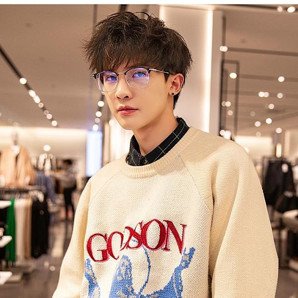 Fashion unisex fyrkantiga glasögon utan styrka för män och kvinnor, glasögonbågar i metall