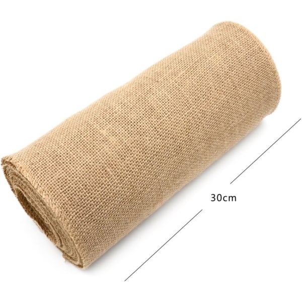 2 10Mx30cm bordløbere hessian bordbånd rulle jute bryllup re