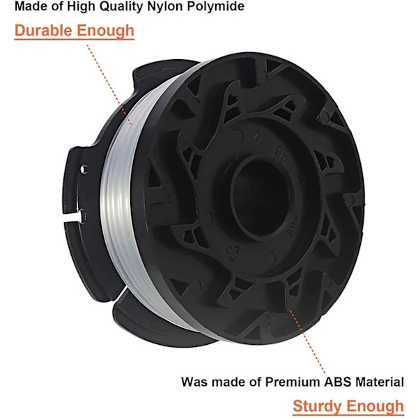 Pakke med 6 spoler A6481 A6485 for Black Decker gresstrimmer