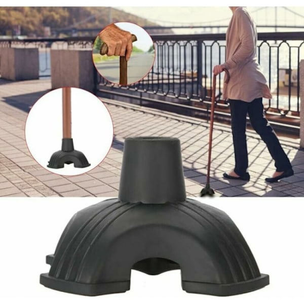 Gummibelagte Stokspidser til Vandrestokke, Indvendig Diameter 19mm Anti-Slip Stok
