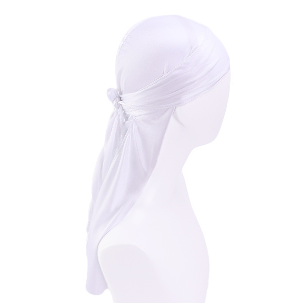 1 kpl Bandana Silk Durag VALKOINEN valkoinen