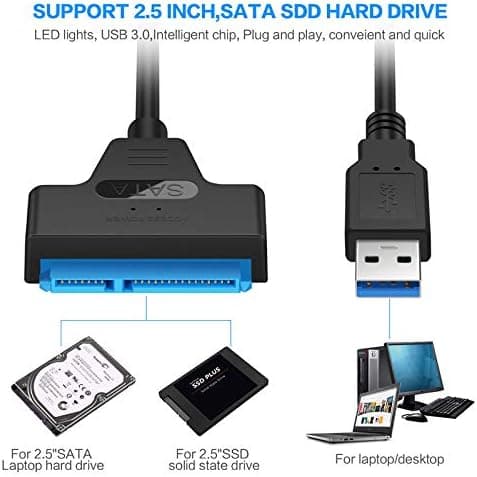 USB 3.0 til 2.5\" SATA SSD Harddisk Adapter USB til SATA Adapter Kabel