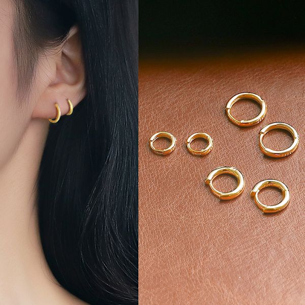 3 par øreringe, minimalistiske guld øreringe, simple 3 størrelser