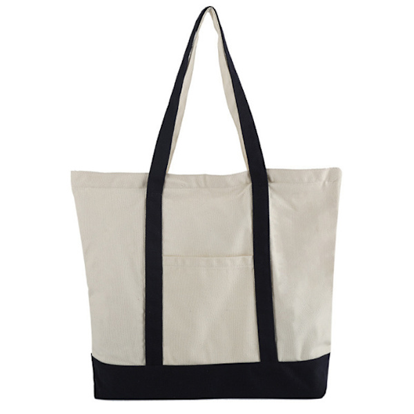 Solid Bomulls Lerret Tote Bag 45*35+9