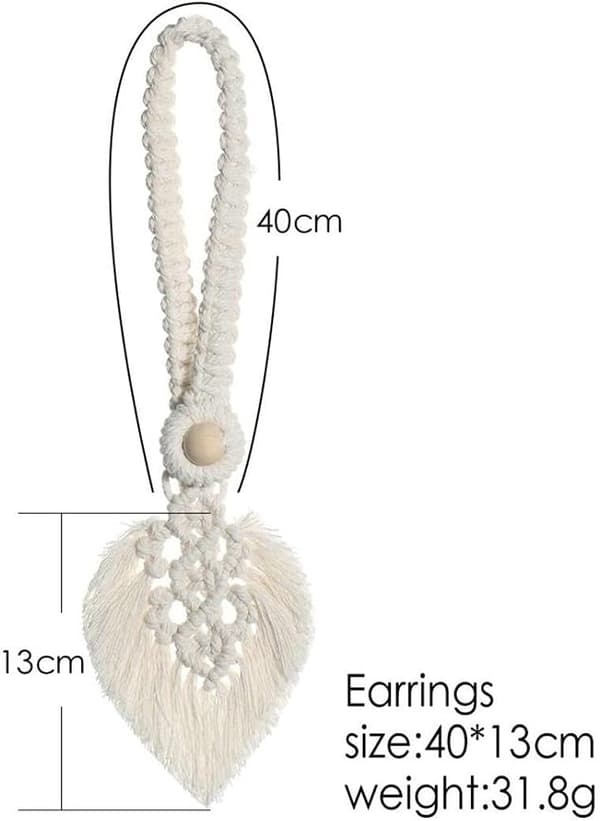 1 par pastorale stil gardinbindinger bomull gardin spenne drapering