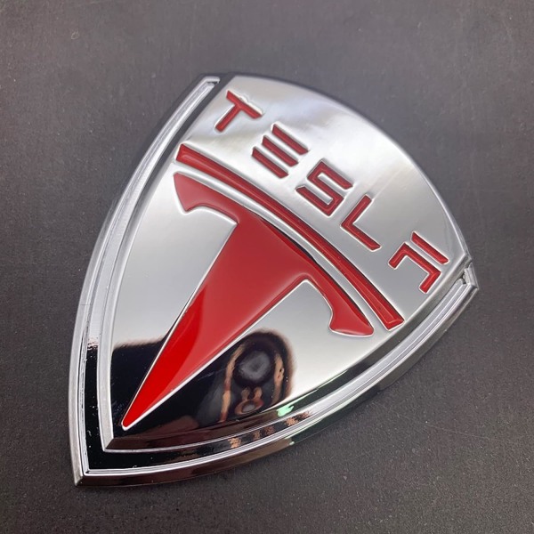Biltillbehör och Tesla-skylt - 3D-metallsylt / Bildekal / Setu