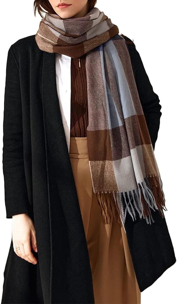 1PC Blå Skjerf Dame Elegant Kasjmir Pashmina Skjerf Til Høst