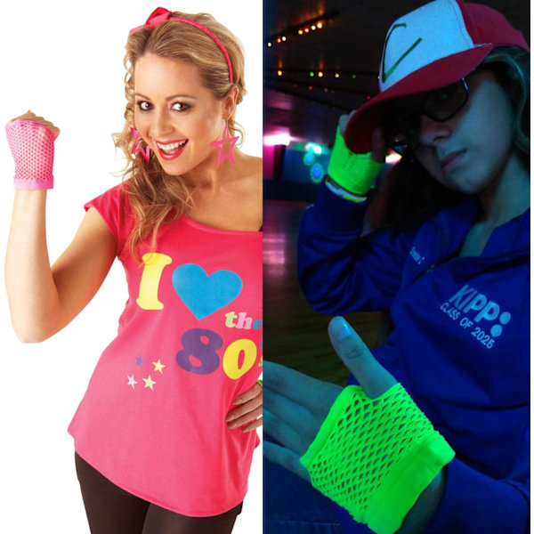 Neon rannehanskat, sormettomat jumalatarverkko rannehanskat, Custo