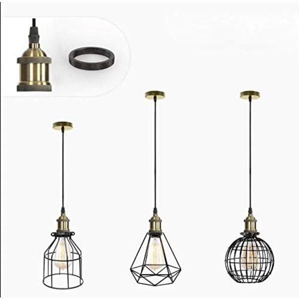 Industriell vintage lysekrone vintage taklampe E27 lampeholder