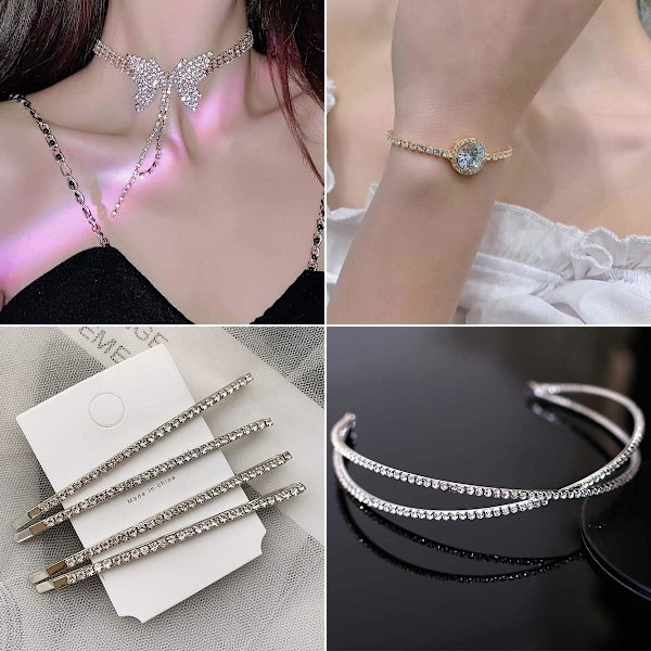 3 ruller - 3 mm krystallrhinestone nærkjede trim for søm håndverk DI