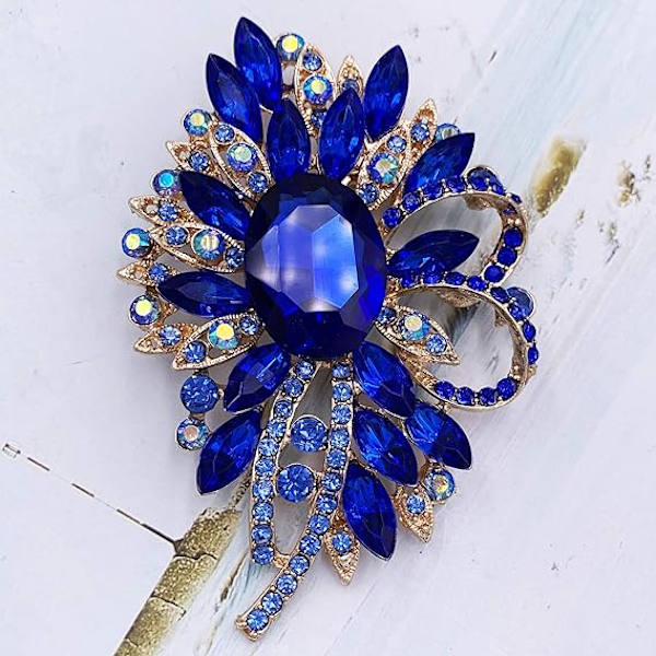 Stor stor blomma rosett brosch halsduk dekoration brosch stift
