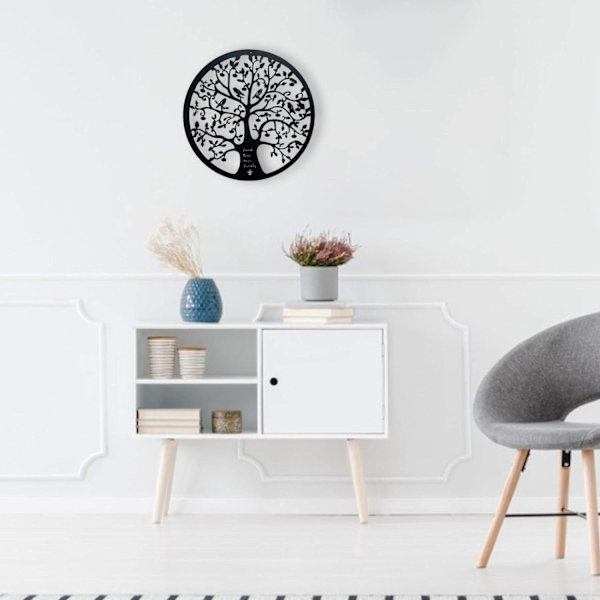 Metallveggkunst, metallvegglivstre, familielogo metalltre, lif