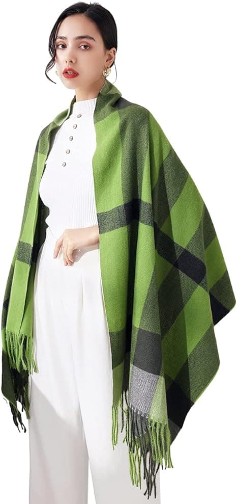 1PC Grønn Skjerf Dame Elegant Kasjmir Pashmina Skjerf For Høst