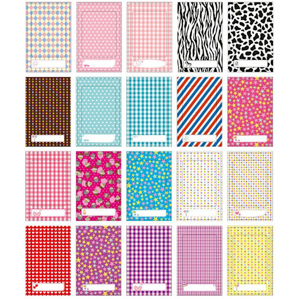 220 stk Designer Paper Pad Polaroid Foto Dekorative Klistremerker, 11c