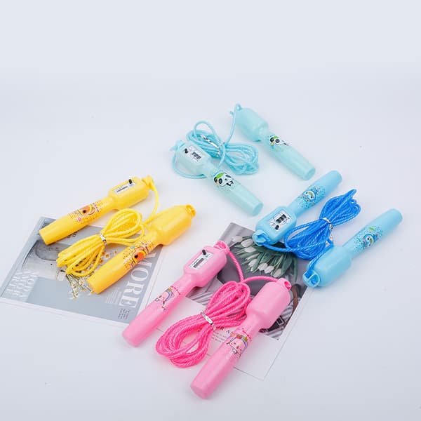 Pink Cartoon Counting Adjustable Skipping Jump Rope