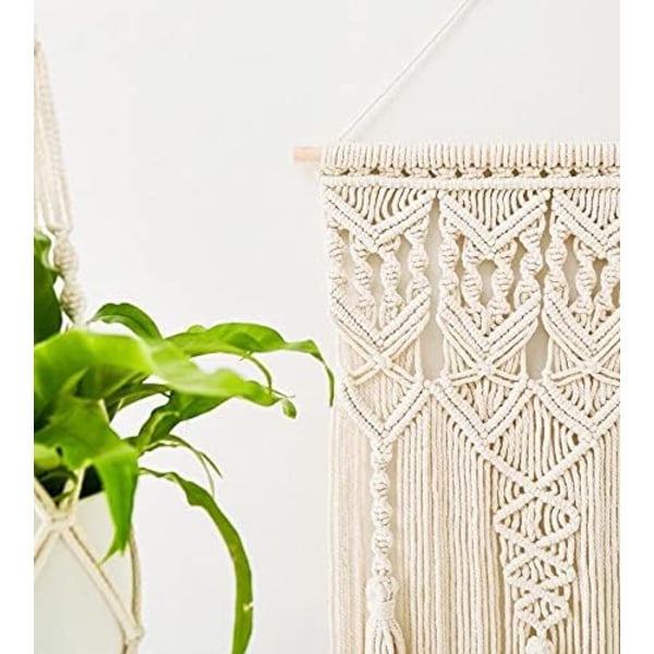 2 st Macrame vävd väggbonad Boho Home Chic Bohemian Geometri