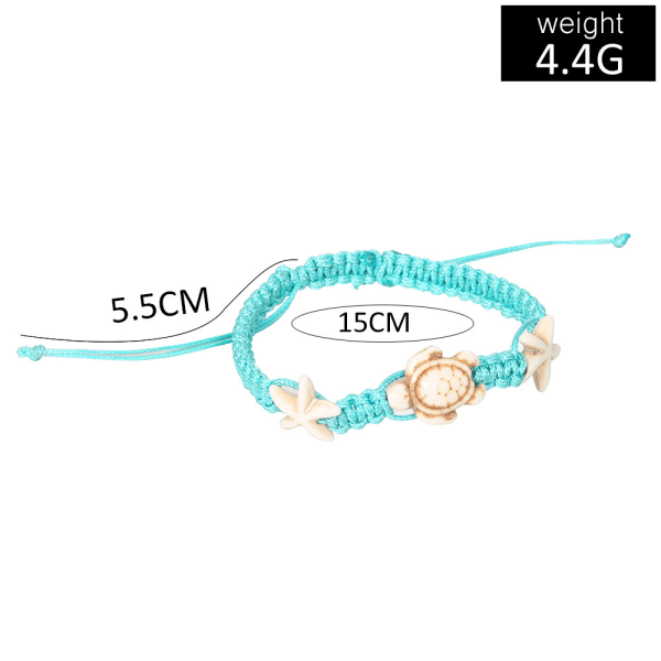 Turtle Anklets Bracelets Blue Boho Starfish Anklet String Bracele