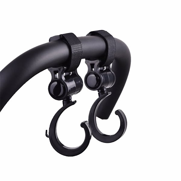 2 stk. Baby Hanger Baby Taske Klapvognskroge Barnevogn Roter 360 Grader B