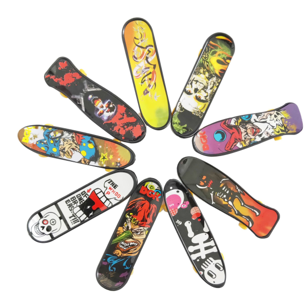 Finger Skateboards for Kids Set of 9, Mini Skateboard Fingerboard