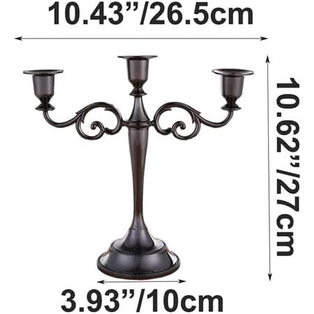 Lysestaker, Candelabra Lysestake Messing 3 Arm, Bryllup Ca