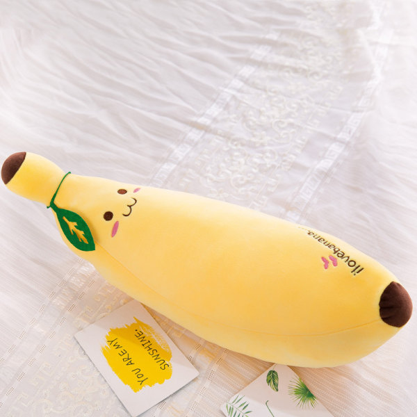 Barnkuddar Plysch banankuddar fyllda supermjuka leksaker Kast P