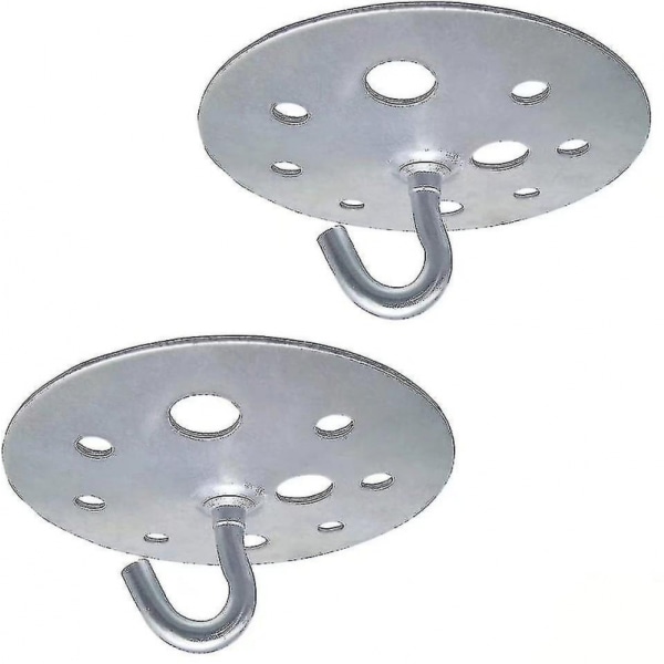 2 PCS Metal Round Base Ceiling Hooks 90mm Heavy Duty Chandelier H