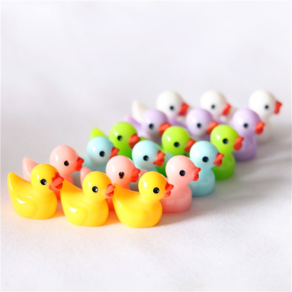 Cheapest Tiny Resin Duck 18pcs/lot Cute Mini Duck Figures Tiny Du