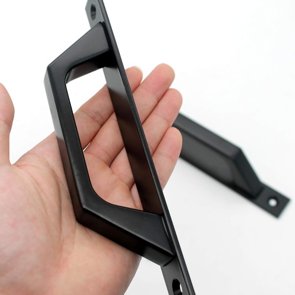 Trähandtag 19,6 cm Kolstål Skjutdörrhandtag Ladugårds dörr P