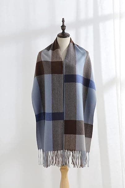 1PC Blå Skjerf Dame Elegant Kasjmir Pashmina Skjerf Til Høst