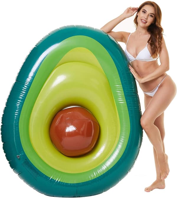 Oppustelig Avocado Pool Float - med Bold Vand Sjov Stor Blæs U