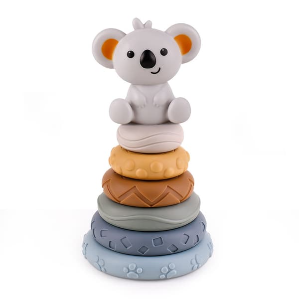 7 st Baby Stacking & Nesting Circle Toy, Mjuka Byggringar Sta
