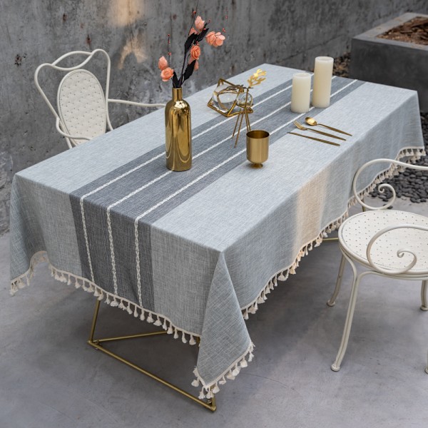 1 stk grå bomullslinduk, rektangulær, 90x90 cm, moderne, f
