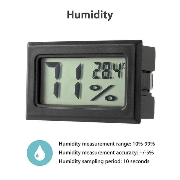 5 stk Mini Digital Termometer Temperatur Fuktighet Termometer, M