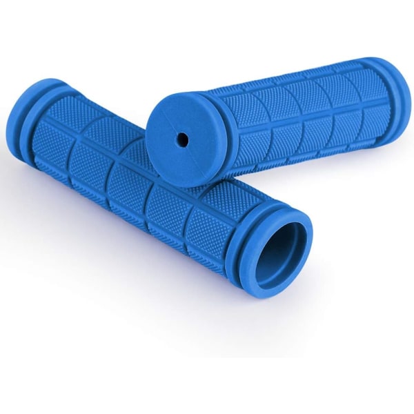 Et par ergonomiske sykkelhåndtak i myk gummi (mørkeblå)